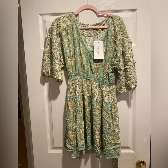 Arnhem Harley mini dress in sage - Picture 5 of 5